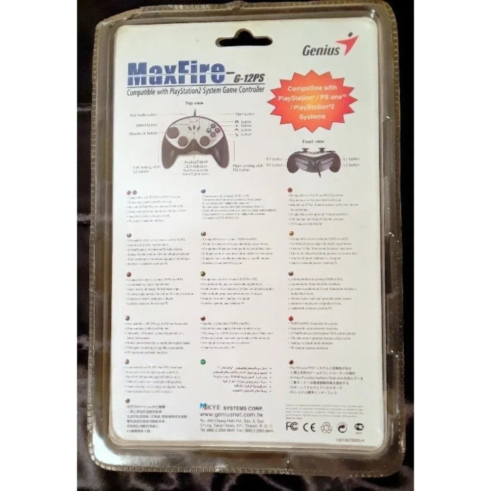 Genius MaxFire G-12PS Compatible With PS2 Game Controller